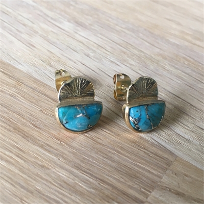 Boucles d'oreilles pierre naturelle Turquoise